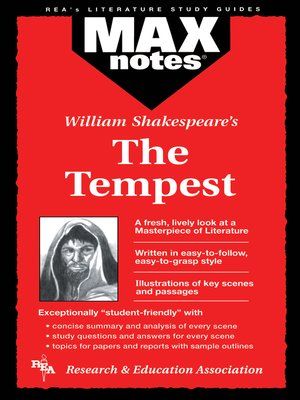 cover image of The Tempest  MAXNotes Literature Guide